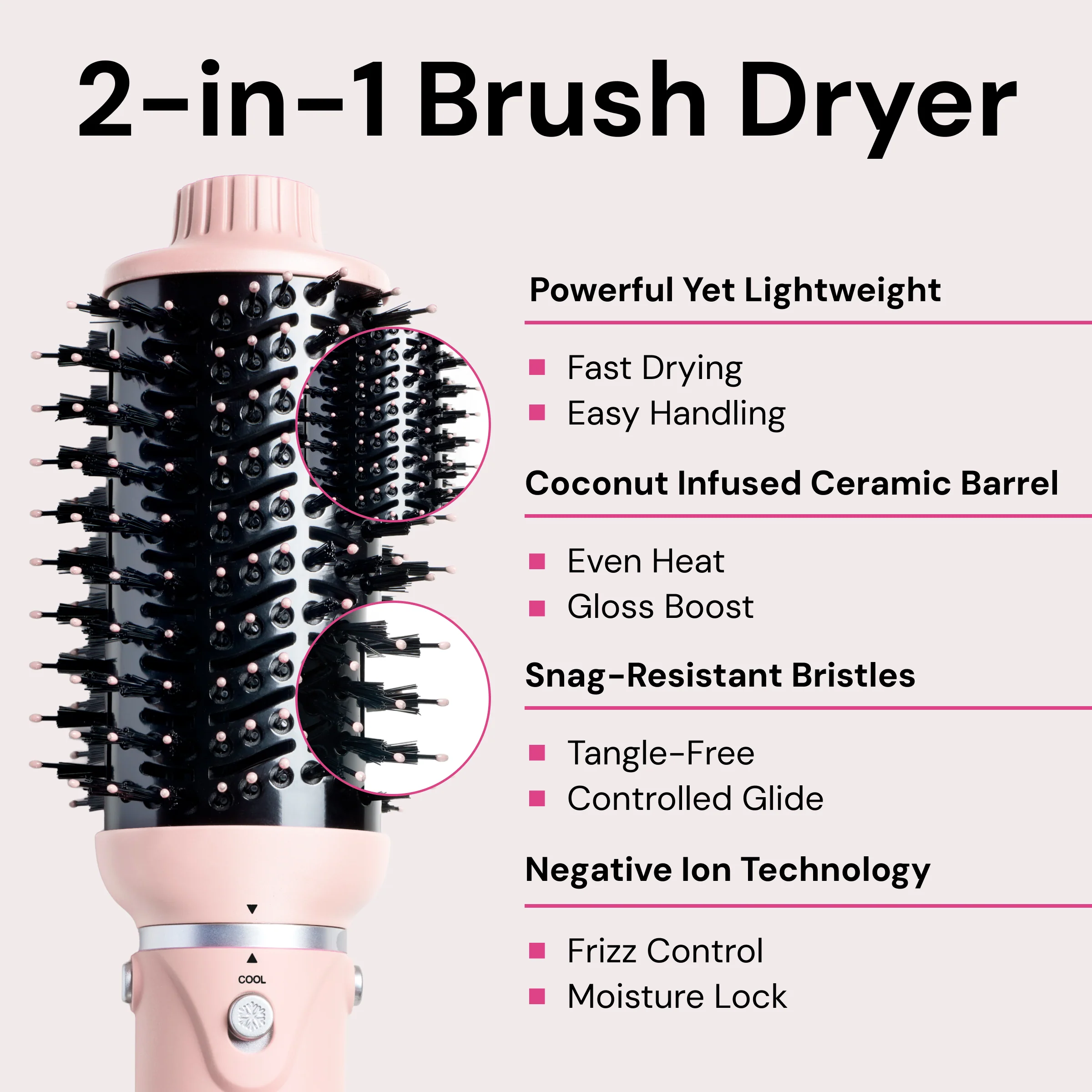 VolumeBoost 60mm 2-in-1 Ceramic Volumizing Brush Dryer - Image 3